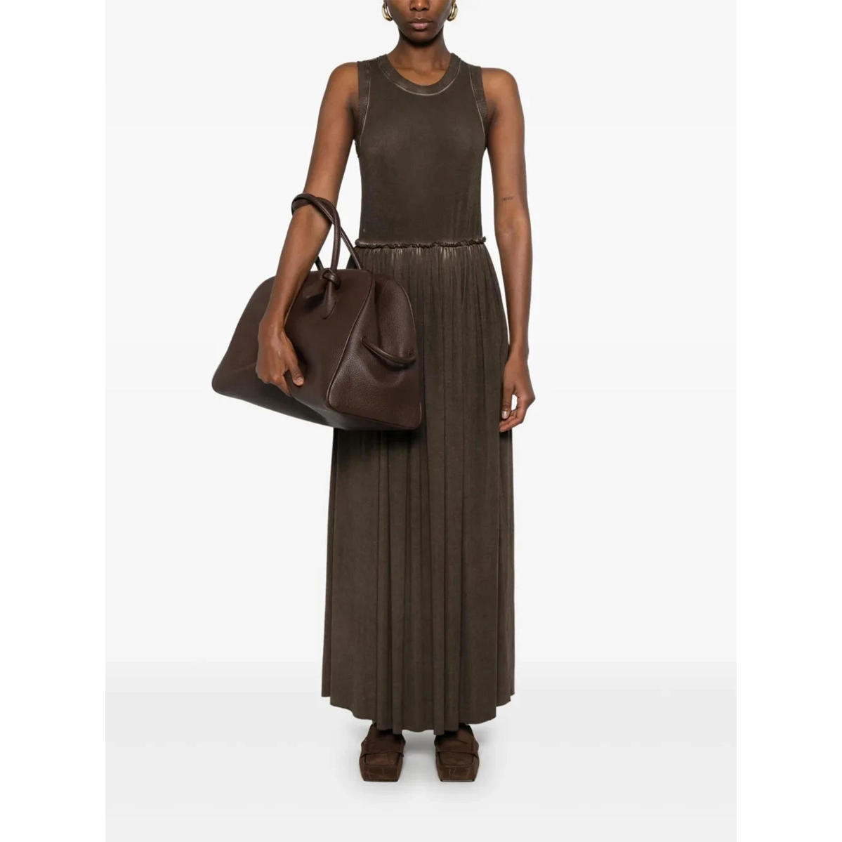 Uma Wang Duma Maxi Dress In Coffee Brown, $775 Nwt, Medium